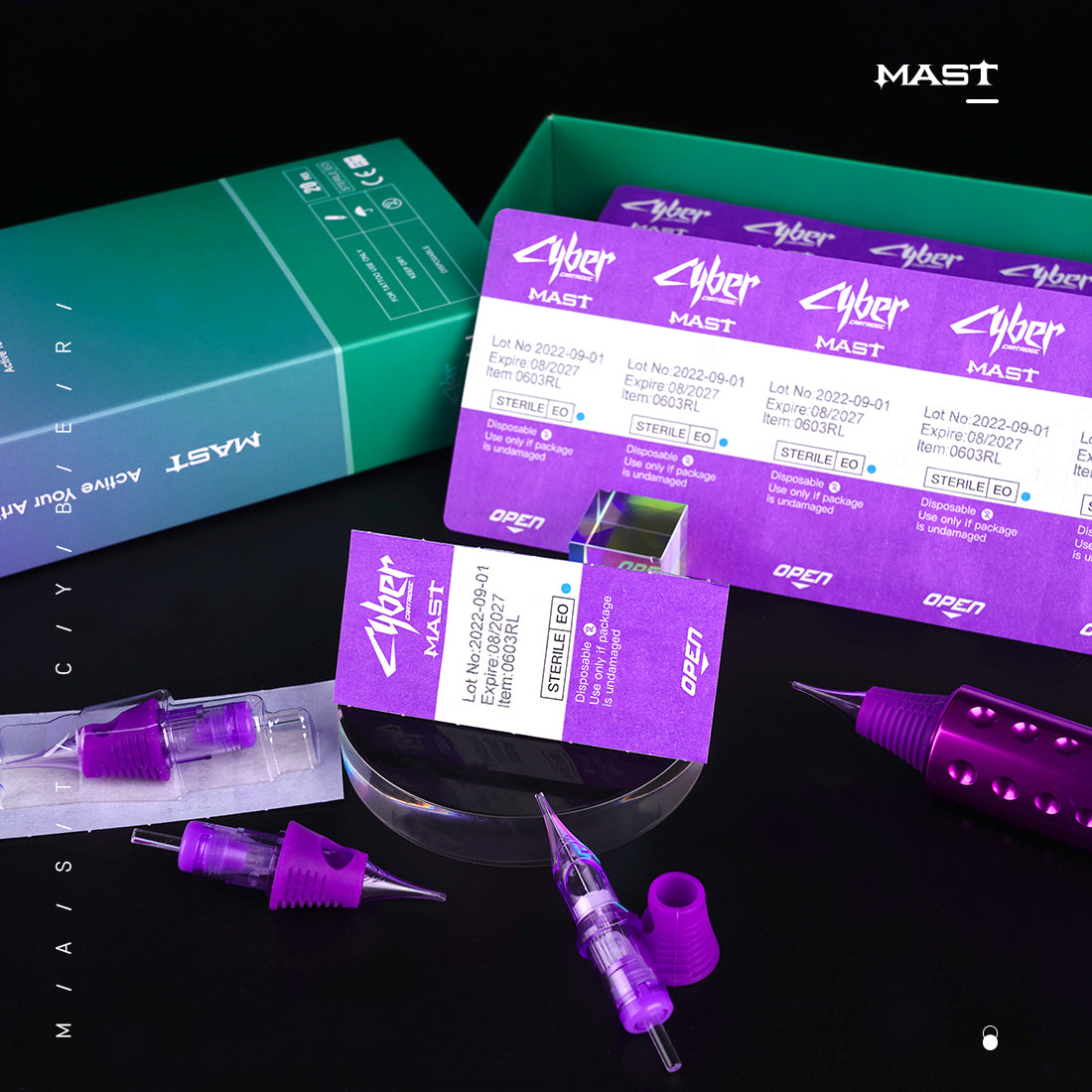 Mast Cyber Permanent Makeup Professional Cartridges Needles Round Liner- Box of 20