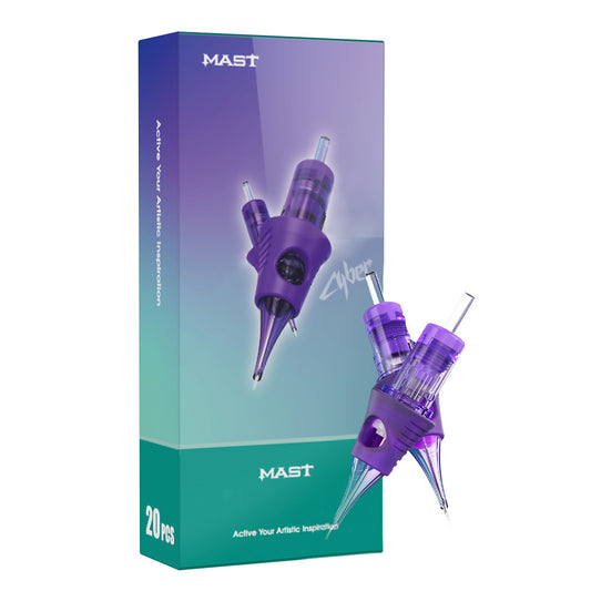 Mast Cyber Permanent Makeup Professional Cartridges Needles Round Liner- Box of 20