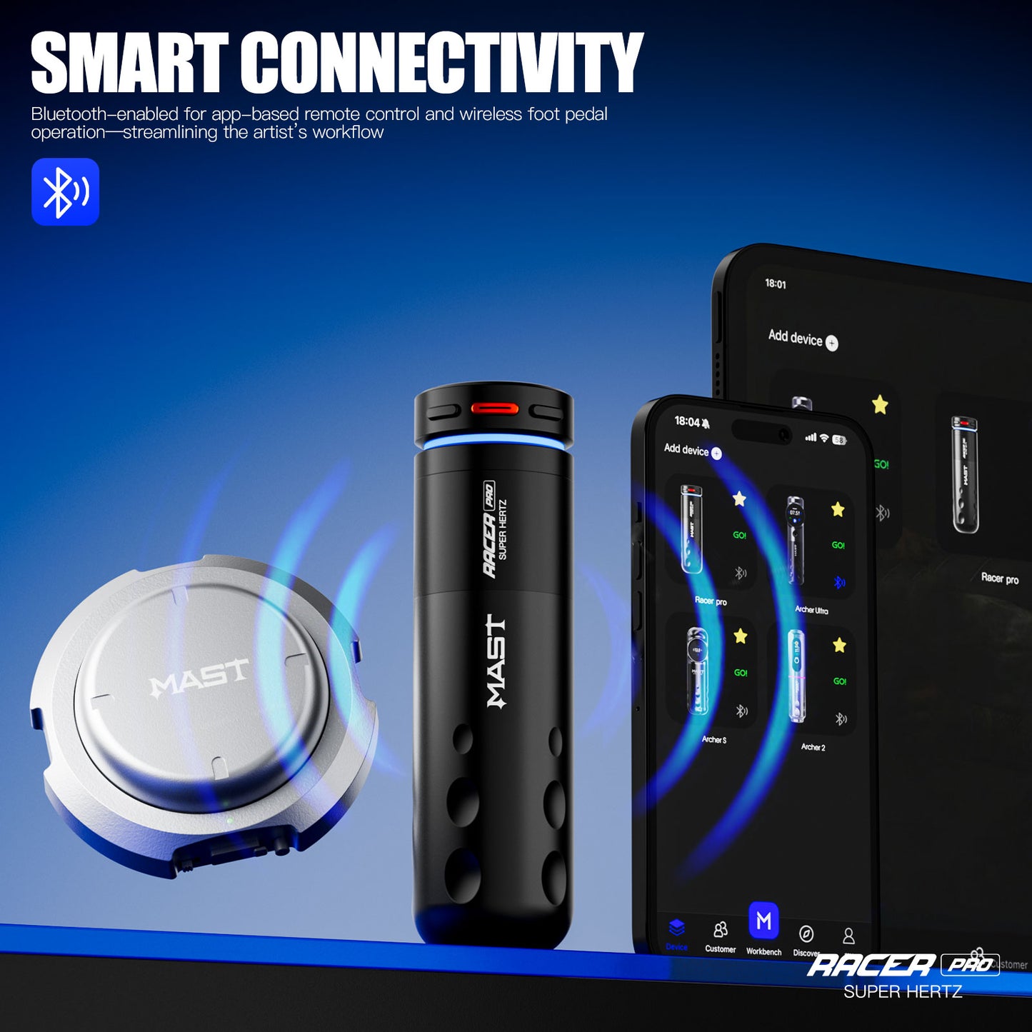 Dragonhawk Wireless Tattoo Pen Machine 4.2MM Strokes Length | Mast Racer Pro